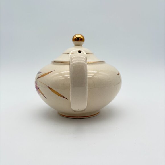 Vintage Sadler Windsor Floral Leaves Gold Gilded Made in England China teapot - Picture 7 of 8